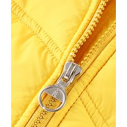 Pine Kids Full Sleeves Medium Winter Jacket With Butterfly Embroidery - Yellow