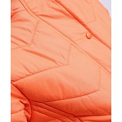 Pine Kids Full Sleeves Solid Colour Medium Winter Hooded Jacket - Orange