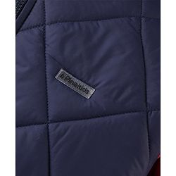 Pine Kids Woven Full Sleeves Quilted Medium Winter Hooded Jacket - Navy Blue