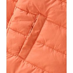 Pine Kids Full Sleeves Hooded Solid Heavy Winter Jacket - Orange