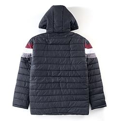 Pine Kids Full Sleeves Cut and Sew Medium Winter Hooded Jacket - Navy Blue