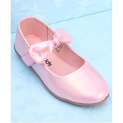 Pine Kids Ballerina with Bow Applique & Velcro Closure - Pink