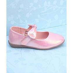 Pine Kids Ballerina with Bow Applique & Velcro Closure - Pink