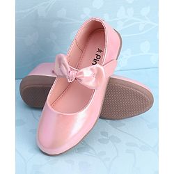 Pine Kids Ballerina with Bow Applique & Velcro Closure - Pink