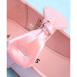 Pine Kids Ballerina with Bow Applique & Velcro Closure - Pink