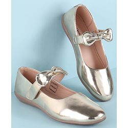 Pine Kids Ballerina with Bow Applique & Velcro Closure - Pink