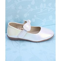 Pine Kids Ballerina with Bow Applique & Velcro Closure - Golden