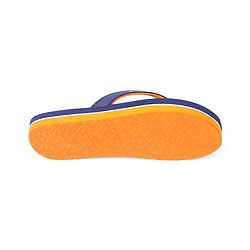 Pine Kids Flip Flops Football Print - Blue