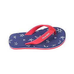 Pine Kids Slip On  Flip Flops Star Print - Blue & Red