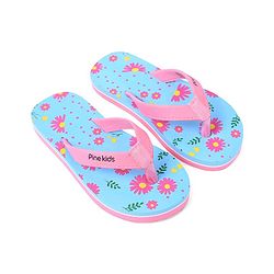 Pine Kids Slip On Flip Flop Floral Print - Pink & Blue