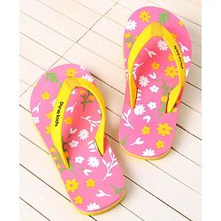 Pine Kids Slip On Flip Flop Floral Print - Pink