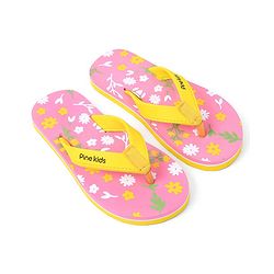 Pine Kids Slip On Flip Flop Floral Print - Pink
