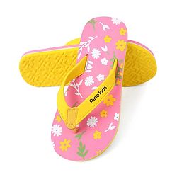 Pine Kids Slip On Flip Flop Floral Print - Pink