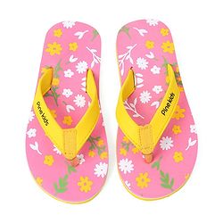 Pine Kids Slip On Flip Flop Floral Print - Pink
