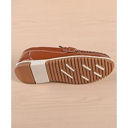 Pine Kids Slip On Style Formal Shoes - Brown
