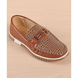Pine Kids Slip On Style Formal Shoes - Brown