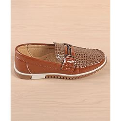 Pine Kids Slip On Style Formal Shoes - Brown