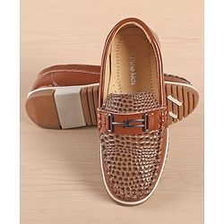 Pine Kids Slip On Style Formal Shoes - Brown
