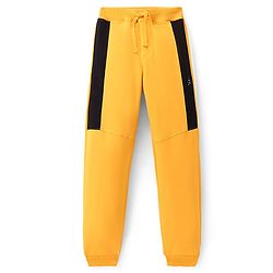 Pine Active Cotton Lycra Full Length Stretchable Anti Bacterial Solid Color Joggers - Yellow