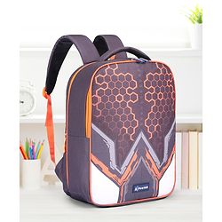 Pine Kids 16 Inches Honey Comb School Backpack|2 Main Compartments|Water Resistant|Long lasting and Durable Zippers | Comfortable back cushioning | For School, Travel and Outdoors|Black