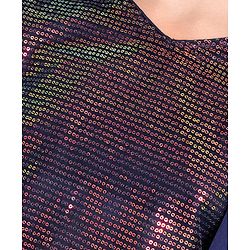 Pine Kids Half Sleeves All Over Sequined Lehenga Choli Set-Multicolor