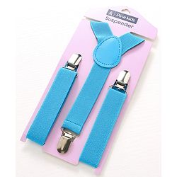 Pine Kids Free Size Bow and Suspender Set - Blue