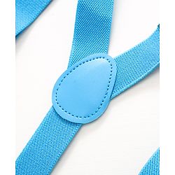 Pine Kids Free Size Bow and Suspender Set - Blue