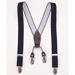 Pine Kids Free Size Solid Colour Suspender - Navy Blue