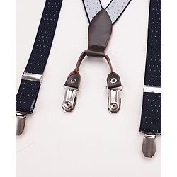 Pine Kids Free Size Solid Colour Suspender - Navy Blue