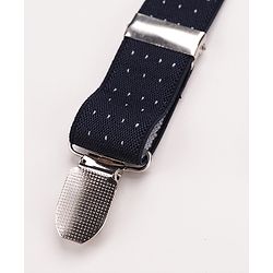 Pine Kids Free Size Solid Colour Suspender - Navy Blue