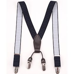 Pine Kids Free Size Solid Colour Suspender - Navy Blue