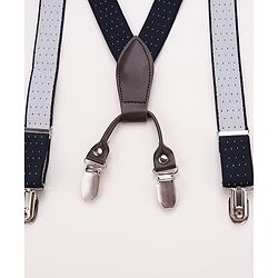 Pine Kids Free Size Solid Colour Suspender - Navy Blue