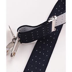 Pine Kids Free Size Solid Colour Suspender - Navy Blue