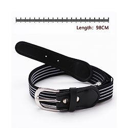 Pine Kids Belt with Stripes Theme Free Size - Black