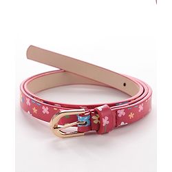 Pine Kids Belt Free Size Floral Print - Red