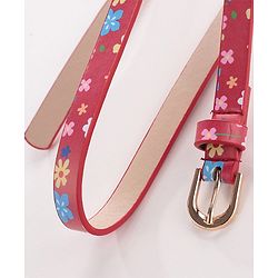 Pine Kids Belt Free Size Floral Print - Red