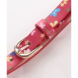 Pine Kids Belt Free Size Floral Print - Red