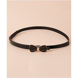 Pine Kids Belt Free Size with Bow Applique- Black