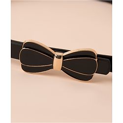 Pine Kids Belt Free Size with Bow Applique- Black