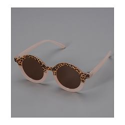 Pine Kids Sunglasses with Leopard Print Free Size-  Light Pink