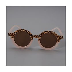 Pine Kids Sunglasses with Leopard Print Free Size-  Light Pink