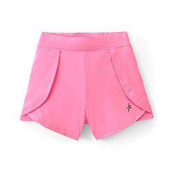 Pine Active High Stretch Mid Thigh Length Solid Shorts With Tights- Pink