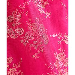 Pine Kids Embroidered Half Sleeves Choli Lehenga  Set- Pink