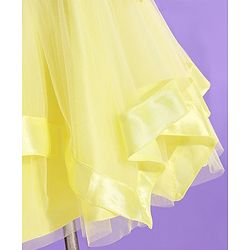 Pine Kids Half Sleeves Partywear Dress with Bow Applique & Sequin  Detailing - Yellow