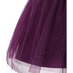 Pine Kids Half Sleeves Shimmered Party Wear Dress - Wine