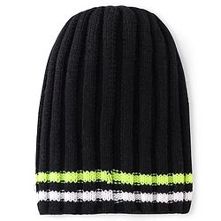 Pine Kids Cable Knit Design Woollen Cap Black - Diameter 13 cm