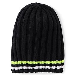 Pine Kids Cable Knit Design Woollen Cap Black - Diameter 13 cm