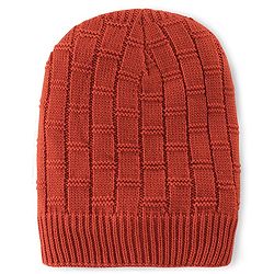 Pine Kids Cable Knit  Woollen Cap Orange - Diameter 12 cm