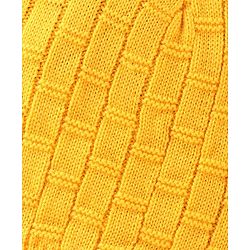 Pine Kids Cable Knit Woollen Cap Yellow - Diameter 14 cm