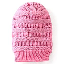 Pine Kids Knitted Woollen Cap Pink - Diameter 12.5 cm
